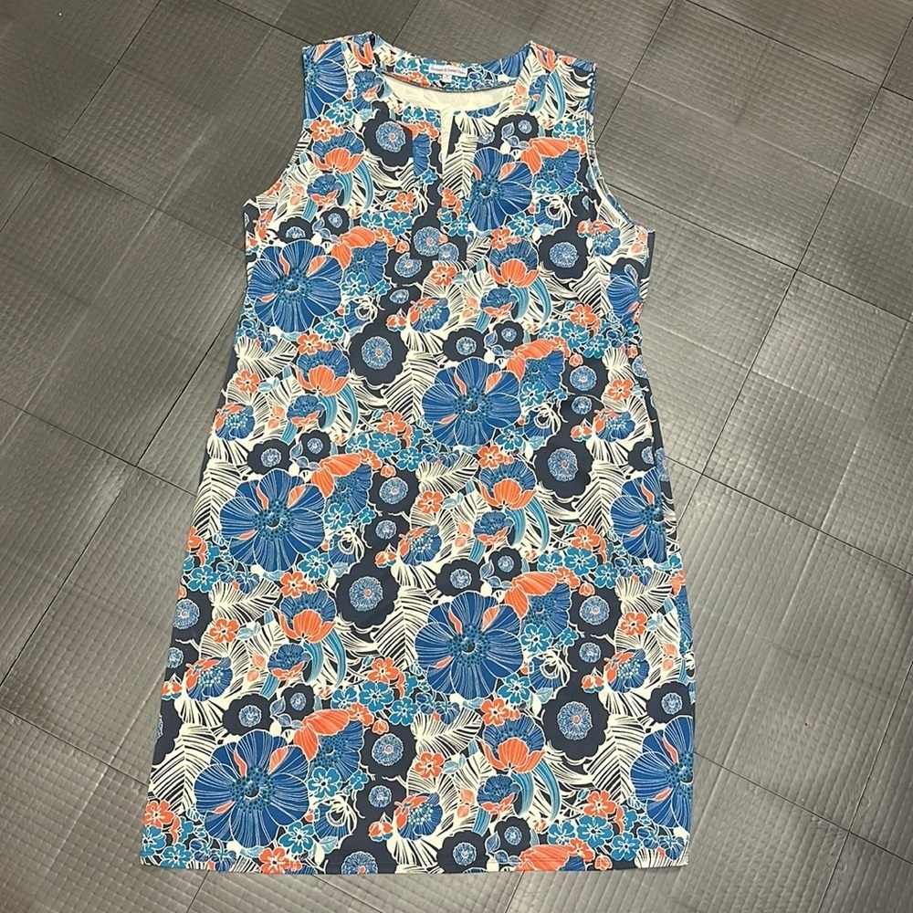 SUNSETS & SWEET TEA BEAUTIFUL FLORAL SPRING / SUMMER DRESS WITH POCKETS 2X